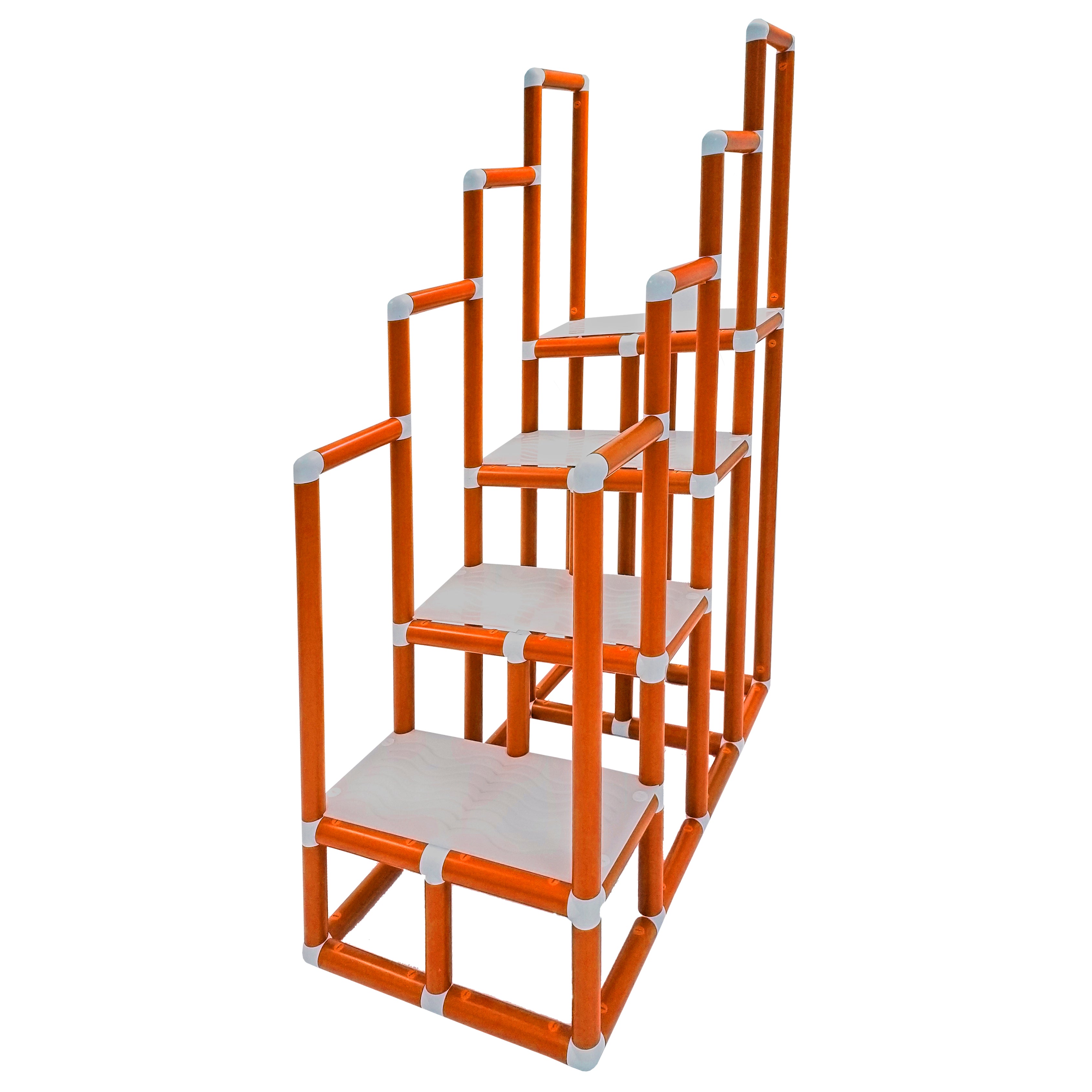 Escada de Hidroterapia em PVC - 4 Degraus - Laranja