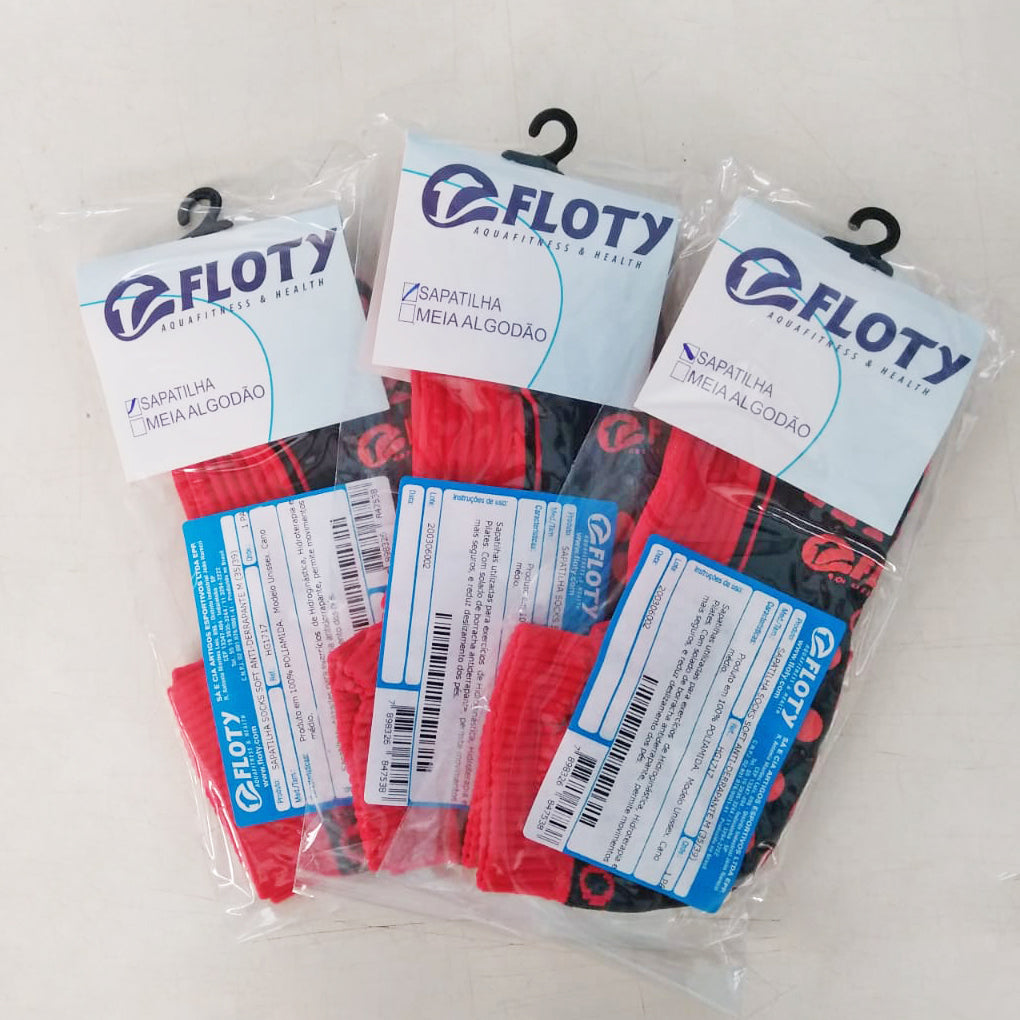 Meia Socks Soft M Antiderrapante Para Piscina - Par - Hidroginástica