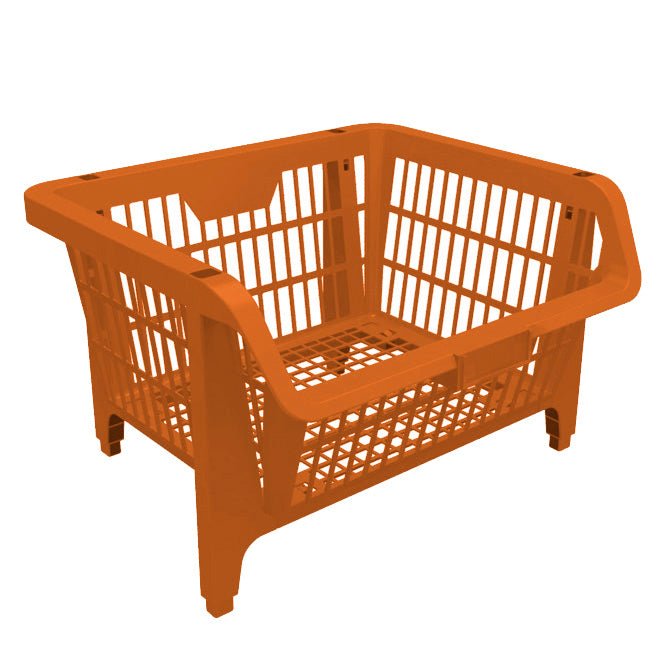 Cesta Plástica Compact Color Laranja - Unidade - Para Acessório Diversos