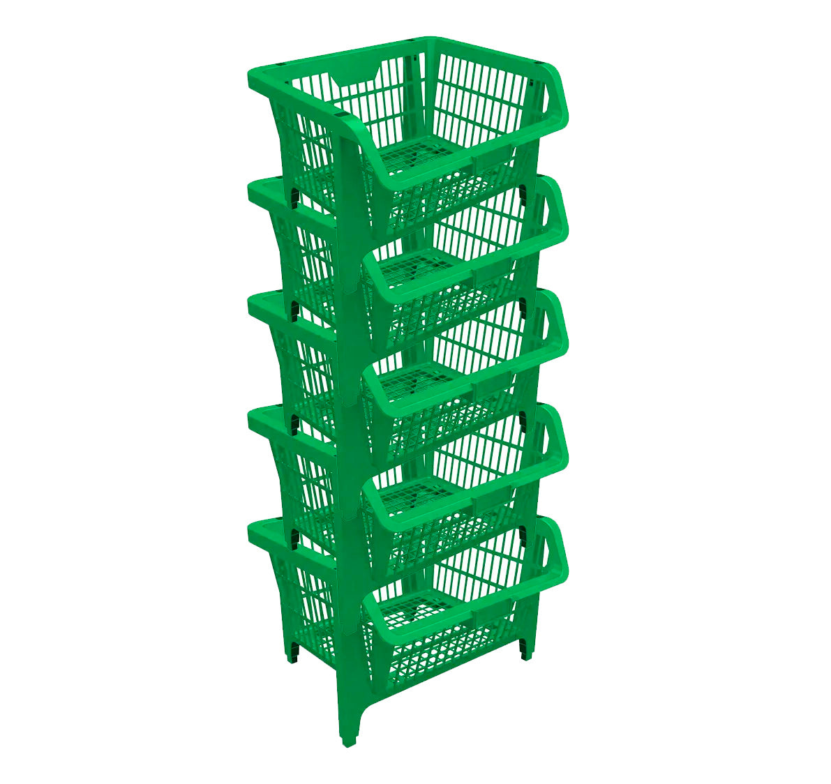 Cesta Plástica Compact Color Verde - Unidade - Para Acessório Diversos
