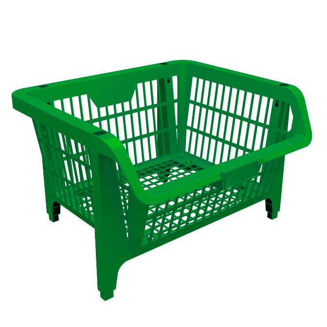 Cesta Plástica Compact Color Verde - Unidade - Para Acessório Diversos
