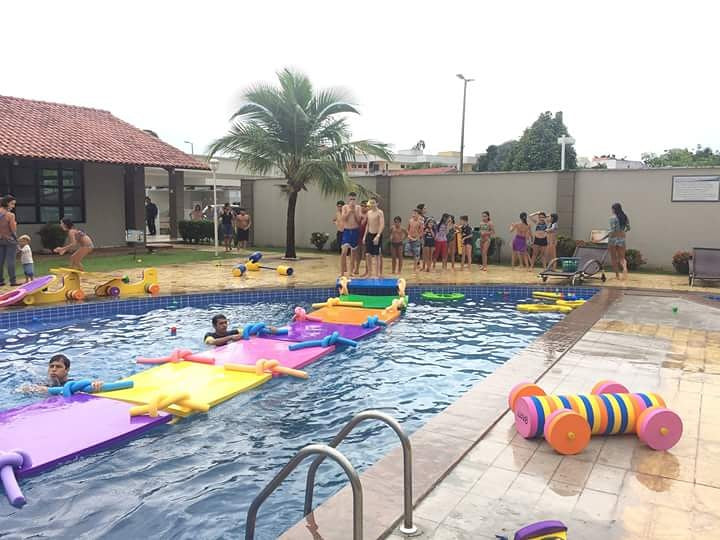 Ponte Pênsil - Azul - Tapete Flutuante Para Piscina