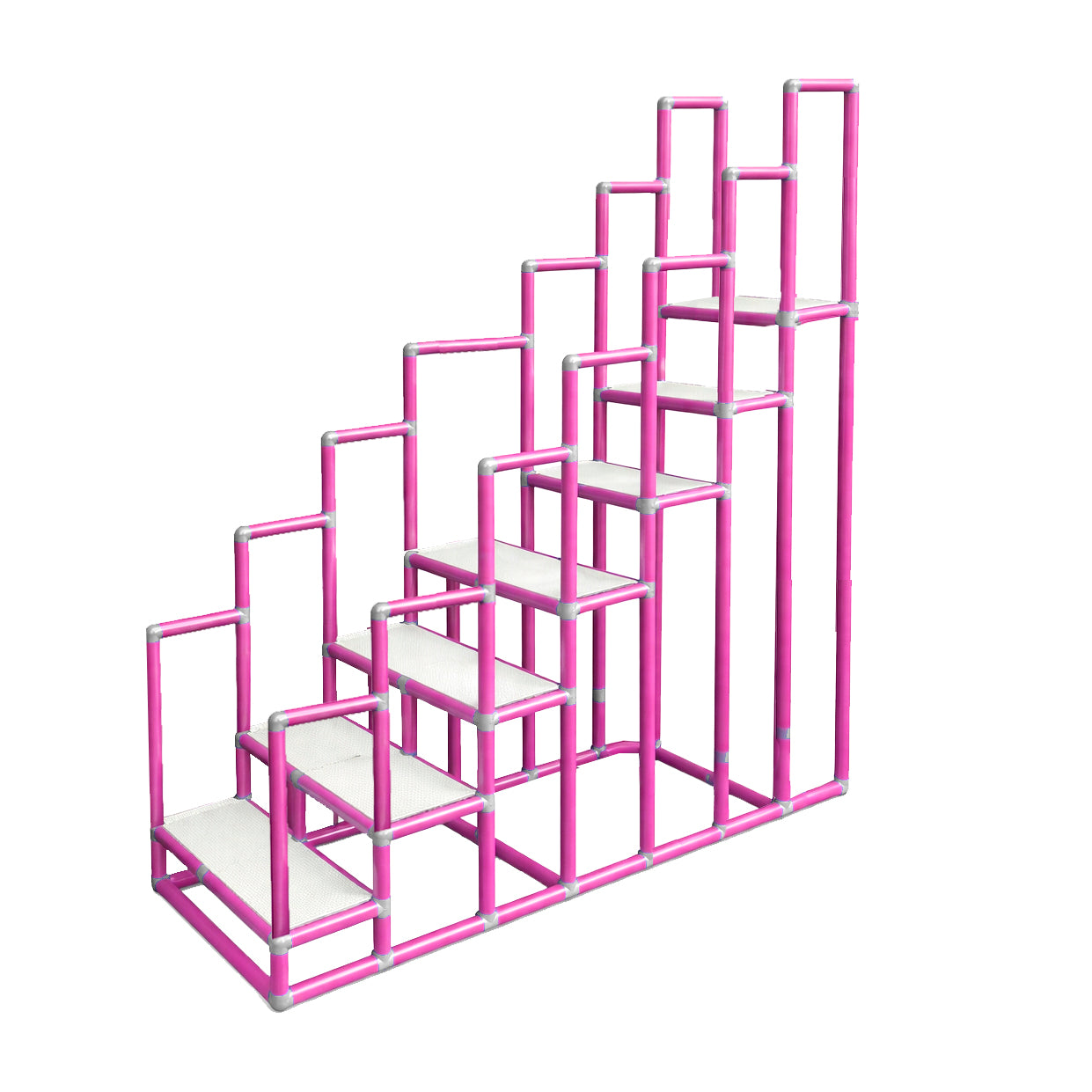 Escada de Hidroterapia em PVC - 7 Degraus - Rosa