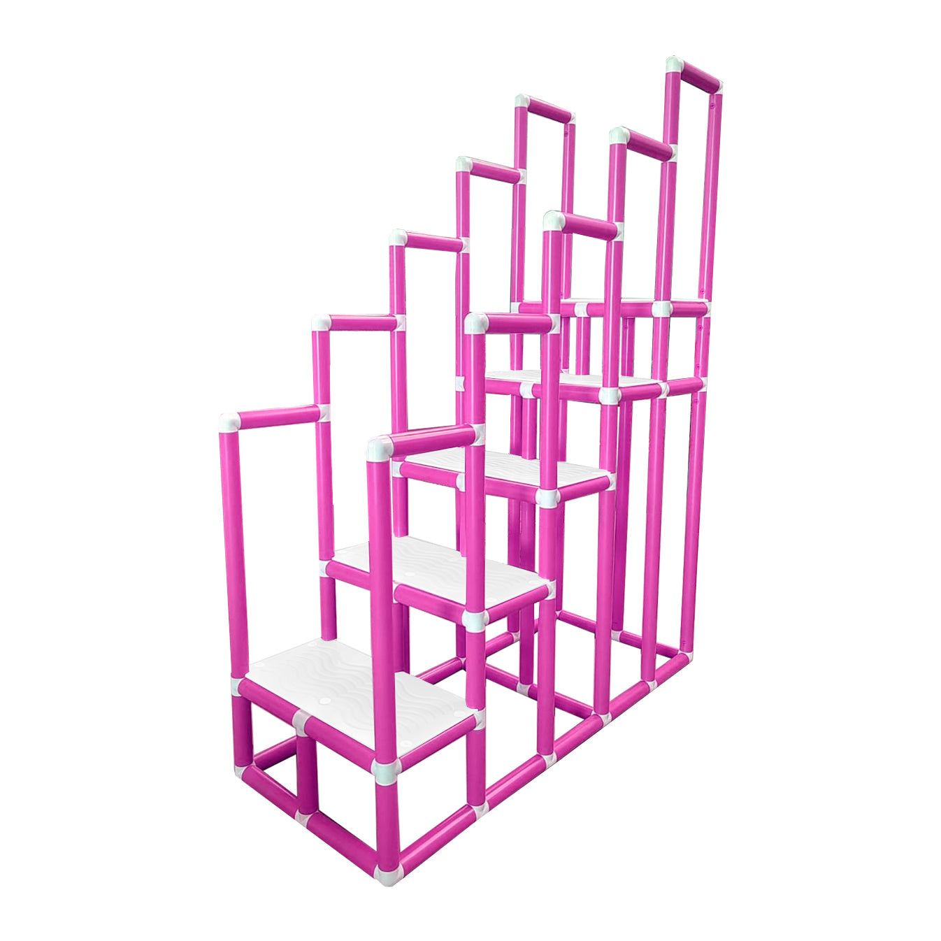 Escada de Hidroterapia em PVC - 5 Degraus - Rosa