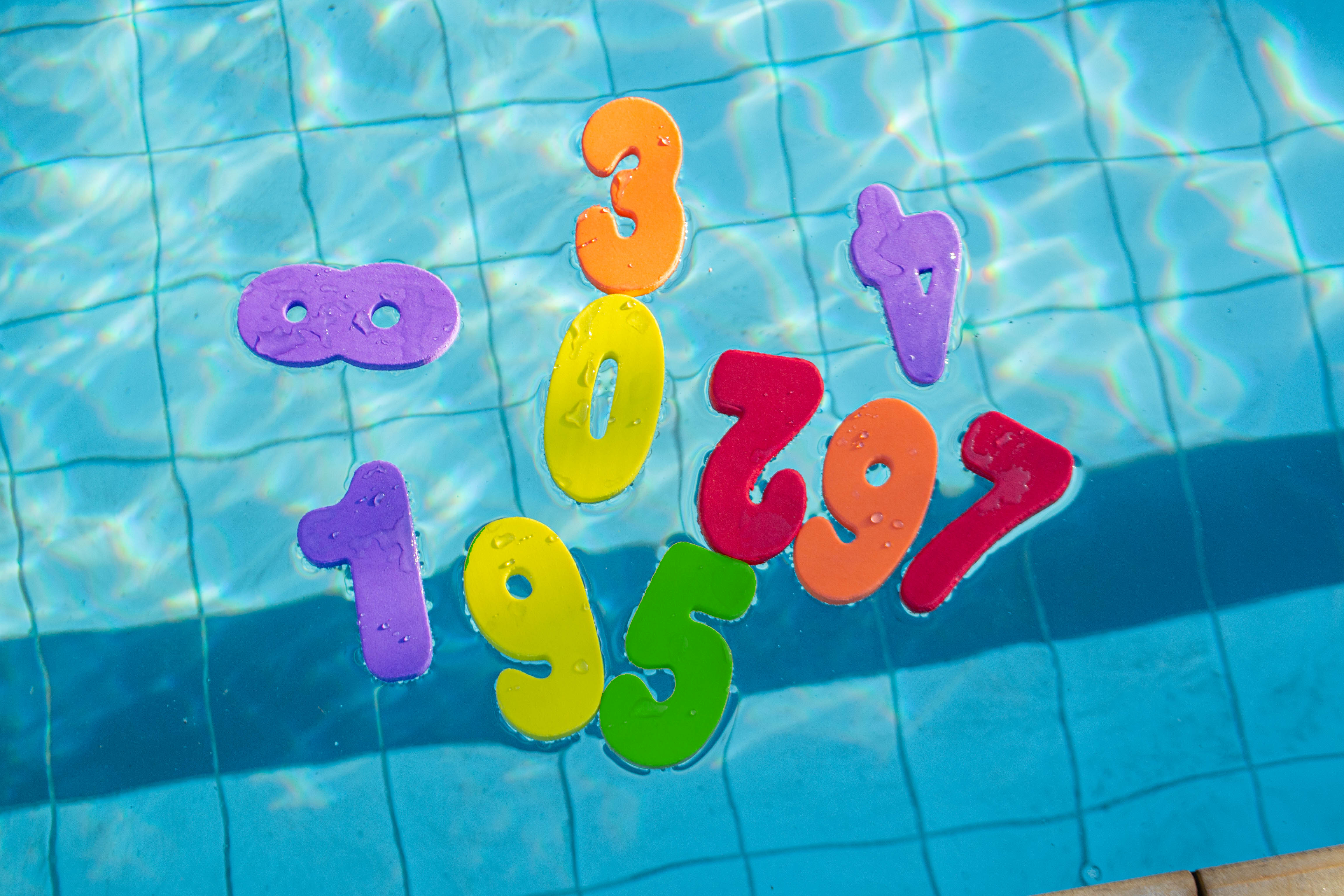 Kit Números Flutuantes Para Piscina - 10 Unidades - Natação Infantil