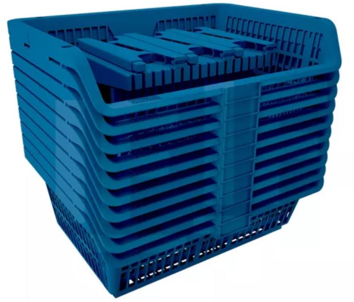 Cesta Plástica Compact Color Azul - Unidade - Para Acessório Diversos