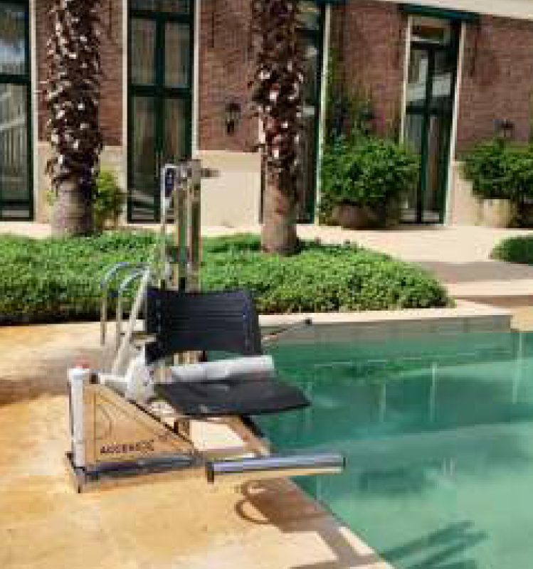 Elevador Hidráulico A Bateria Para Piscina - Autônomo - Hidroterapia e Reabilitação